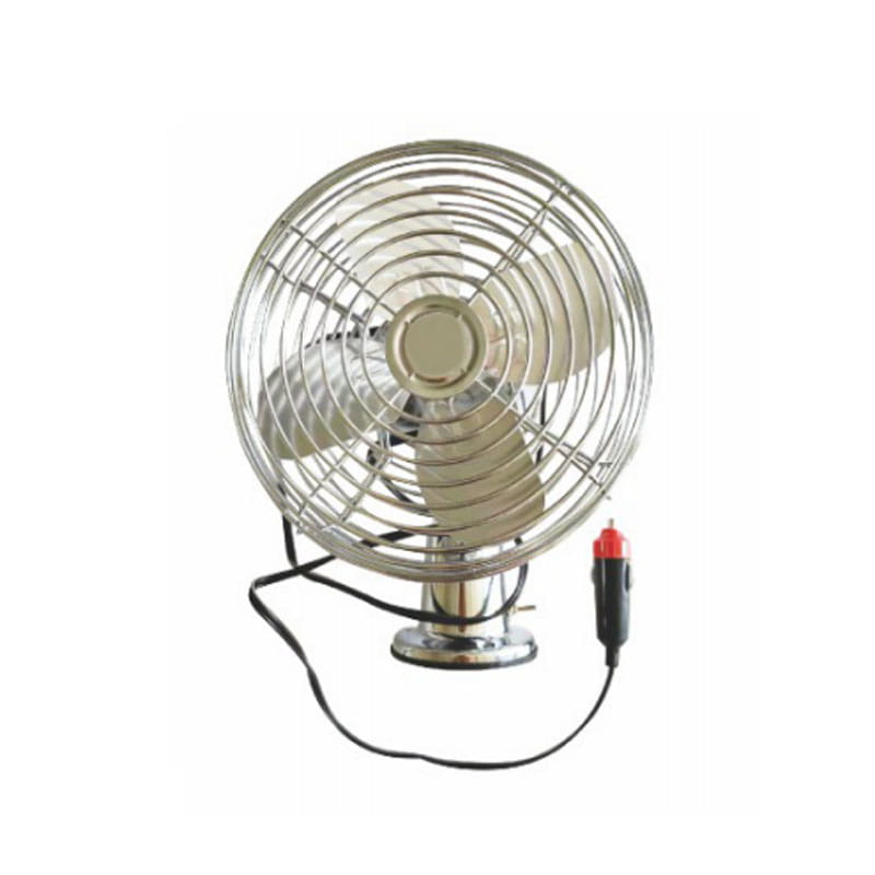 806.02.08 Kisméretű, mechanikus mozgófejű króm ventilátor